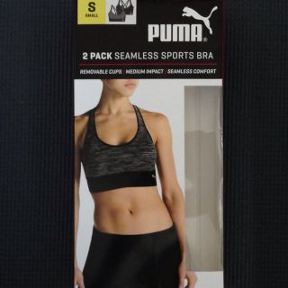 プーマ(PUMA)のPUMA スポーツブラ グレー 新品未使用(トレーニング用品)