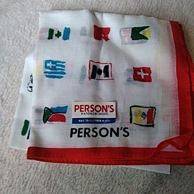 PERSON'S(パーソンズ)のﾊﾟｰｿﾝｽﾞ国旗ハンカチ レディースのファッション小物(ハンカチ)の商品写真