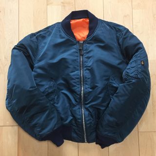 アルファインダストリーズ(ALPHA INDUSTRIES)の最終値下げ アルファ MA-1 アメリカ製 ネイビー M(フライトジャケット)