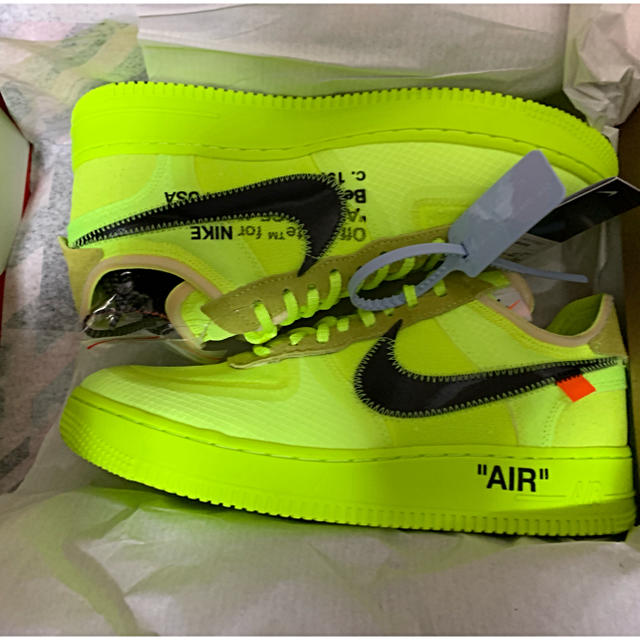 off-white NIKE AF1 オフホワイト ナイキ イエロー 26.5