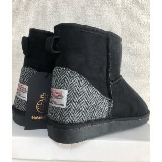 ハリスツイード(Harris Tweed)の☆ 新品 Harris Tweed  ボアブーツ  黒(ブーツ)