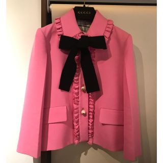 グッチ(Gucci)のGUCCI グッチ ジャケット ピンク 美品(テーラードジャケット)