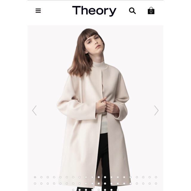 Theory セオリー 2018AW ノーカラーコクーンコート P