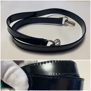 グッチ(Gucci)の1162.DEB〜様専用美品GUCCIエナメルショルダーストラップBlk+Sil(その他)