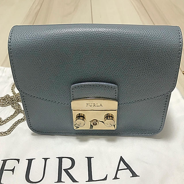 Furla(フルラ)のFURLA メロトポリス ブルーグレー 美品 レディースのバッグ(ショルダーバッグ)の商品写真