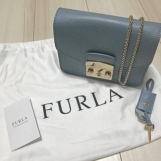 フルラ(Furla)のFURLA メロトポリス ブルーグレー 美品(ショルダーバッグ)