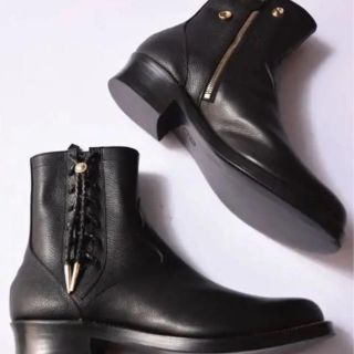 foot the coacher SIDE LACE BOOTS