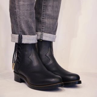 foot the coacher SIDE LACE BOOTS