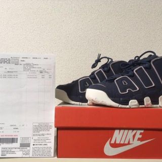 ナイキ(NIKE)の【新品】23.5cm モアテン AIR MORE UPTEMPO ネイビー(スニーカー)