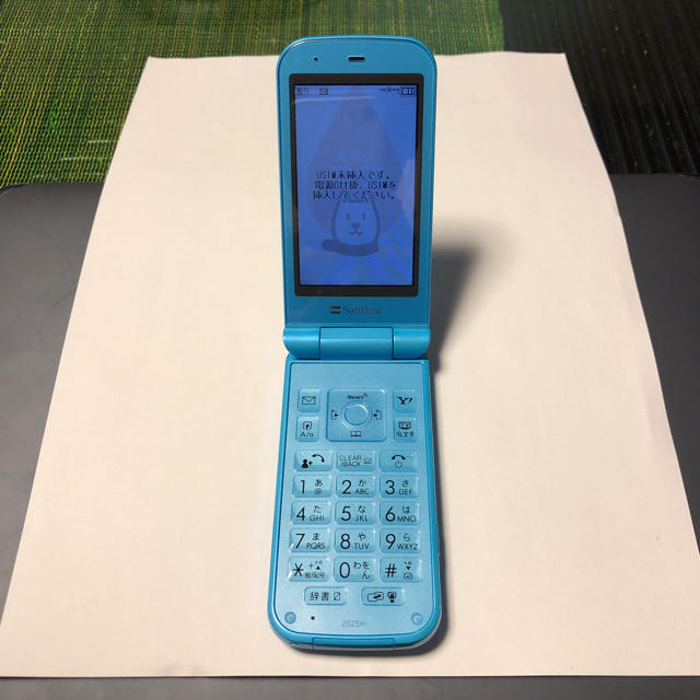 Softbank(ソフトバンク)のソフトバンク 202SH ブルー 携帯電話 SoftBank 中古 スマホ/家電/カメラのスマートフォン/携帯電話(携帯電話本体)の商品写真