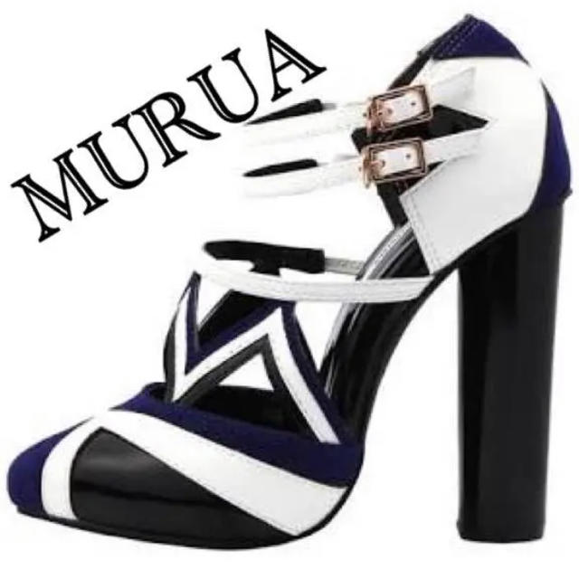 最新入荷 MURUA - 新品未使用 MURUA ムルーア デザイン パンプス 23.5 ハイヒール+パンプス