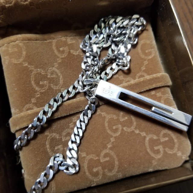 GUCCI グッチ 正規品 ネックレス Gネックレス シルバー925 美品 GUCCI グッチ 正規品 ネックレス Gネックレス シルバー925 美品