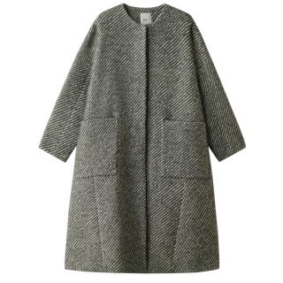 ロンハーマン(Ron Herman)の【ケンティ様専用】ebure エブール モヘアリングノーカラーコート ＊完売品＊(ロングコート)