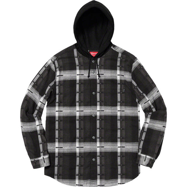 supreme hooded jacquard flannel shirt