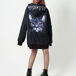 ミルクボーイ(MILKBOY)の新品未使用 TRAVAS TOKYO Cat Eye Hoodie BLK(パーカー)