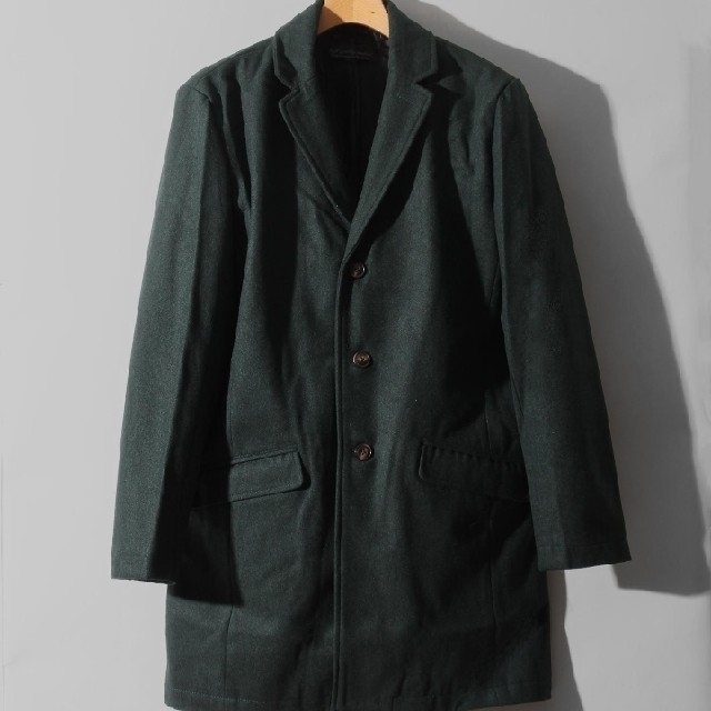 UNDERCOVER(アンダーカバー)のチェスターコート ロングコート ダーク グリーン コート メンズのジャケット/アウター(チェスターコート)の商品写真