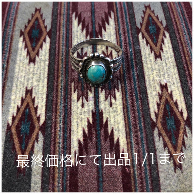 超希少&美品!ナバホ ビンテージターコイズシルバーリング 刻印 NAVAJO 6 メンズのアクセサリー(リング(指輪))の商品写真