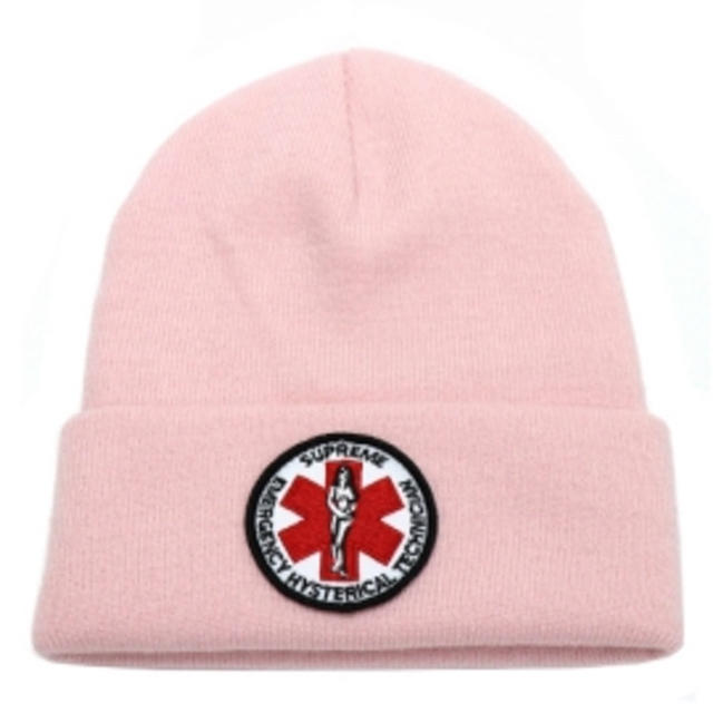 Supreme(シュプリーム)の supreme hysteric glamour beanie pink メンズの帽子(ニット帽/ビーニー)の商品写真