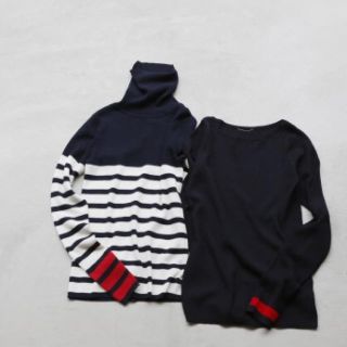 アパルトモンドゥーズィエムクラス(L'Appartement DEUXIEME CLASSE)の L'Appartement◆Sleeve Border B/N Knit(ニット/セーター)