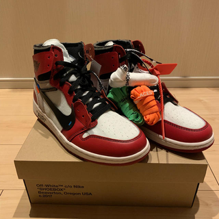 ナイキ(NIKE)のairjordan1 off-white シカゴ 国内正規(スニーカー)