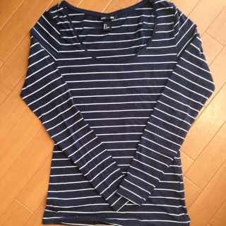 エイチアンドエム(H&M)のH&M  ボーダー長袖カットソー(Tシャツ(長袖/七分))