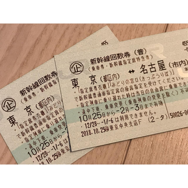 新幹線 回数券 チケット
