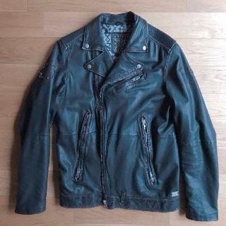 ディーゼル(DIESEL)のDIESEL VINTAGE加工 ラムレザー ライダースジャケット  (ライダースジャケット)