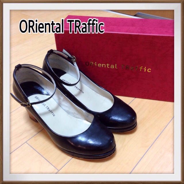 ORiental TRaffic(オリエンタルトラフィック)の黒パンプス♡アンクルストラップ レディースの靴/シューズ(ハイヒール/パンプス)の商品写真