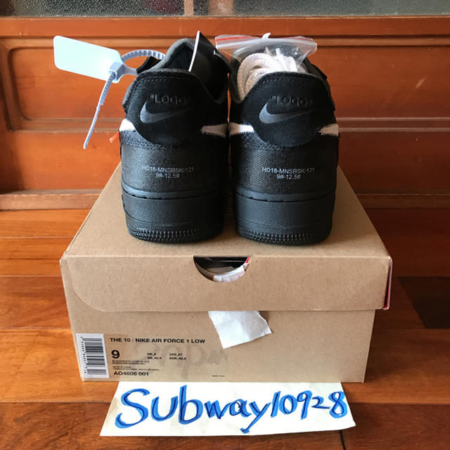 NIKE - 送料無料 OFF-WHITE NIKE AIR FORCE1 27 BLACKの通販 by subway10928's shop