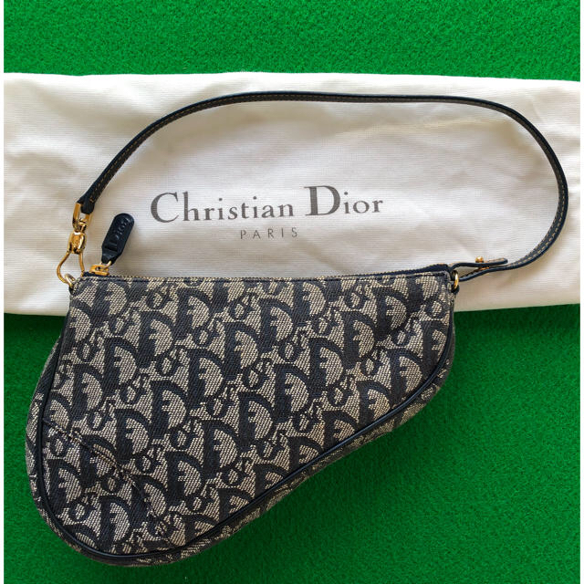 Christian Dior(クリスチャンディオール)のＣｈｒｉｓｔｉａｎ  Ｄｉｏｒ  トロッター柄 サドルハンドバッグ レディースのバッグ(ハンドバッグ)の商品写真