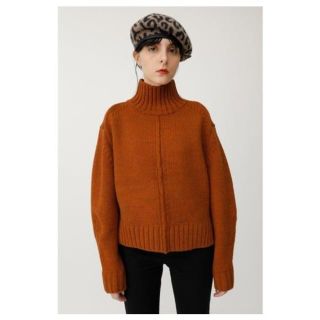 マウジー(moussy)のMOUSSYSIDESLITHIGH NECK KNITハイネックニット(ニット/セーター)