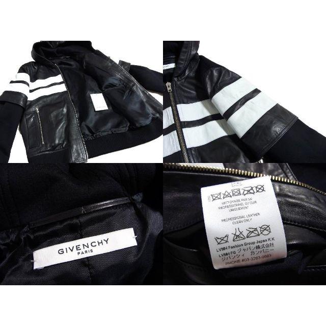 GIVENCHY - 15AW GIVENCHY ジバンシー レザー 切替 ジャケット GIVENCHY - 15AW GIVENCHY ジバンシー レザー 切替 ジャケット