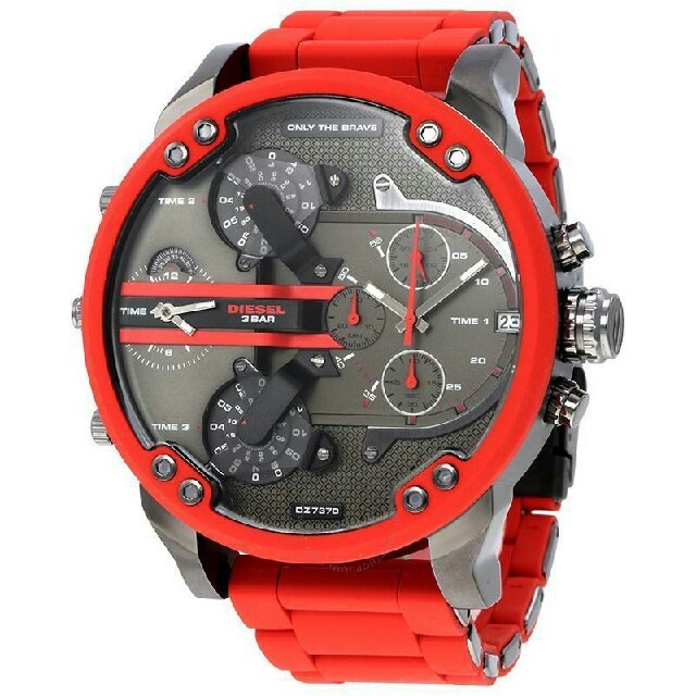 DIESEL DZ7370  レッド ディーゼル クロノグラフ 腕時計 腕時計(アナログ)