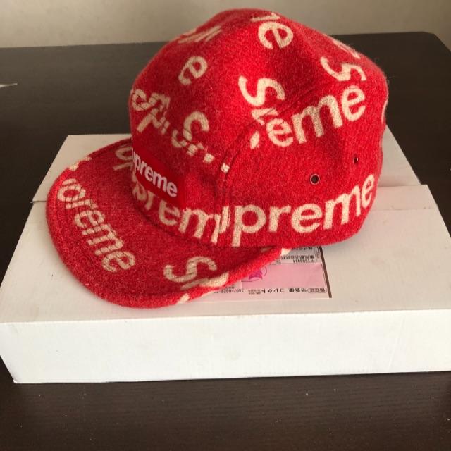 supreme Harris tweed camp cap |