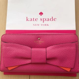 ケイトスペードニューヨーク(kate spade new york)の【新品】ケイトスペード 長財布 ★ EDEN LANE  ピンク リボン★(財布)