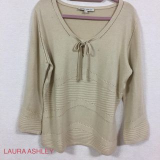 ローラアシュレイ(LAURA ASHLEY)のLAURA ASHLEY☆ 綿、カシミアセーター  L(ニット/セーター)