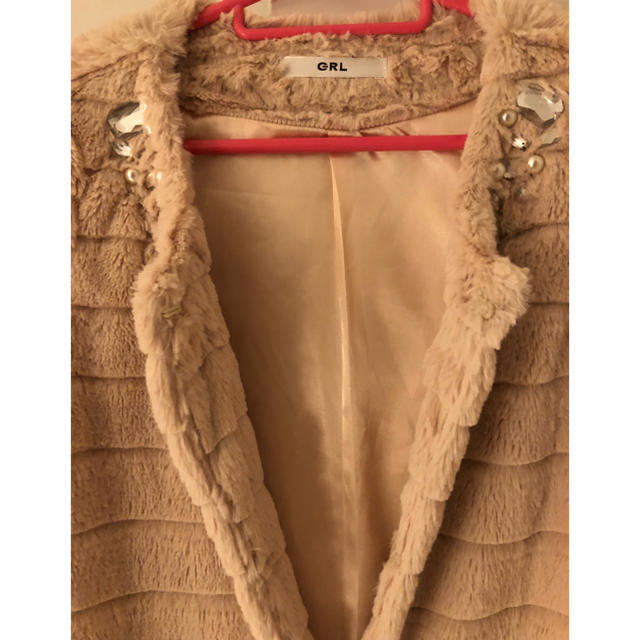GRL(グレイル)のグレイル ビジューファーコート レディースのジャケット/アウター(毛皮/ファーコート)の商品写真