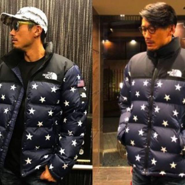 海外限定 THE NORTH FACE 星柄 ヌプシ ダウンジャケット