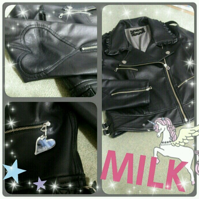 MILK - MILK*ライダースジャケットの通販 by ☆質問時PF必読 MILK - MILK*ライダースジャケットの通販 by ☆質問時PF必読