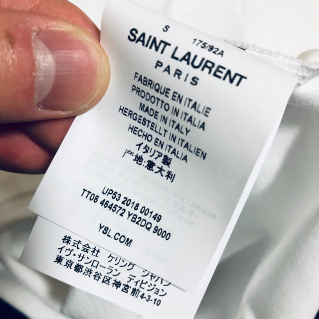 新品 Saint Laurent Logo Print Tee サンローラン S