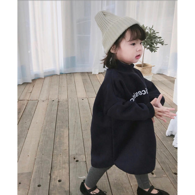 韓国子供服❥モコモコ スウェット ワンピ キッズ/ベビー/マタニティのキッズ服女の子用(90cm~)(ワンピース)の商品写真