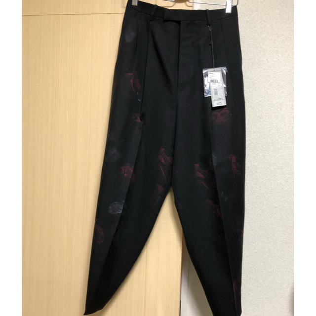 新品 LAD MUSICIAN★18aw 花 ローズ 2タック ワイド パンツ