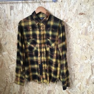 Amiri アミリ Tie Dye Blotch Plaid Shirt (シャツ)