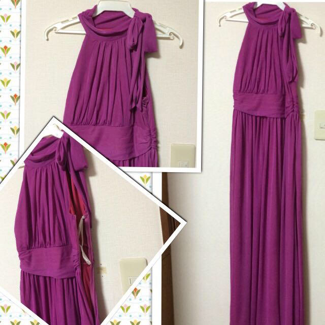 紫ドレス