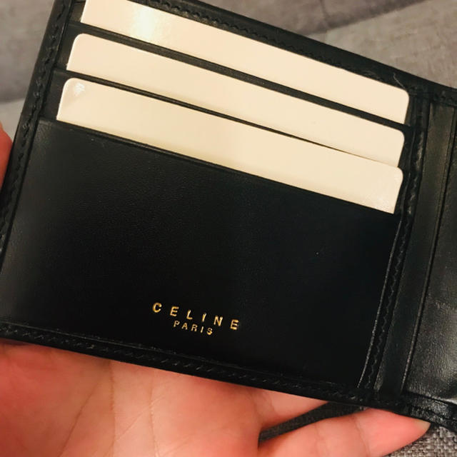 celine - 未使用品❤️ セリーヌ マカダム ブラック 二つ折り 財布 の