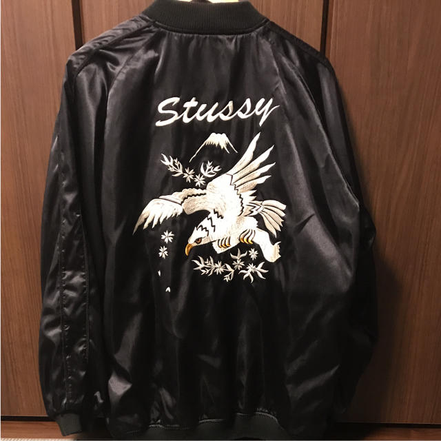 STUSSY スカジャン　シーサー　ドラゴン　ブラック　グリーン