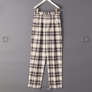 ビューティアンドユースユナイテッドアローズ(BEAUTY&YOUTH UNITED ARROWS)の6 ROKU CHECK TUCK PANTS/パンツ チェックタックパンツ(カジュアルパンツ)