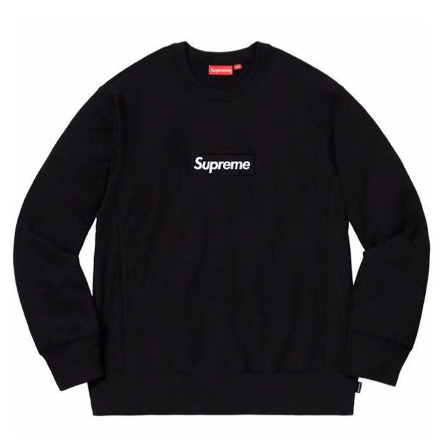 Supreme box logo crewneck L 黒