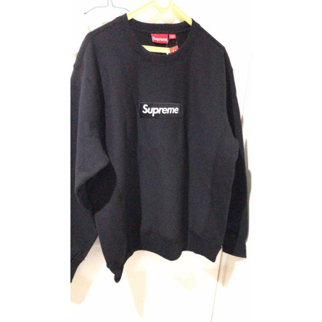 Supreme box logo crewneck L 黒