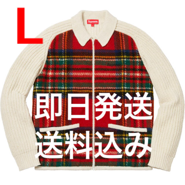 L supreme Plaid Front Zip Sweater キムタク着用